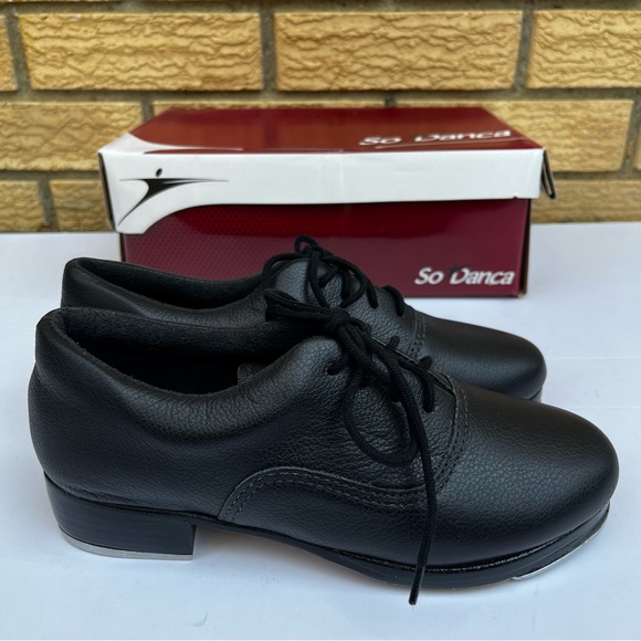 So Danca TA800 Tayla Black Leather Professional Tap Shoes Ladies 4 Fit Child 2 - Picture 11 of 12